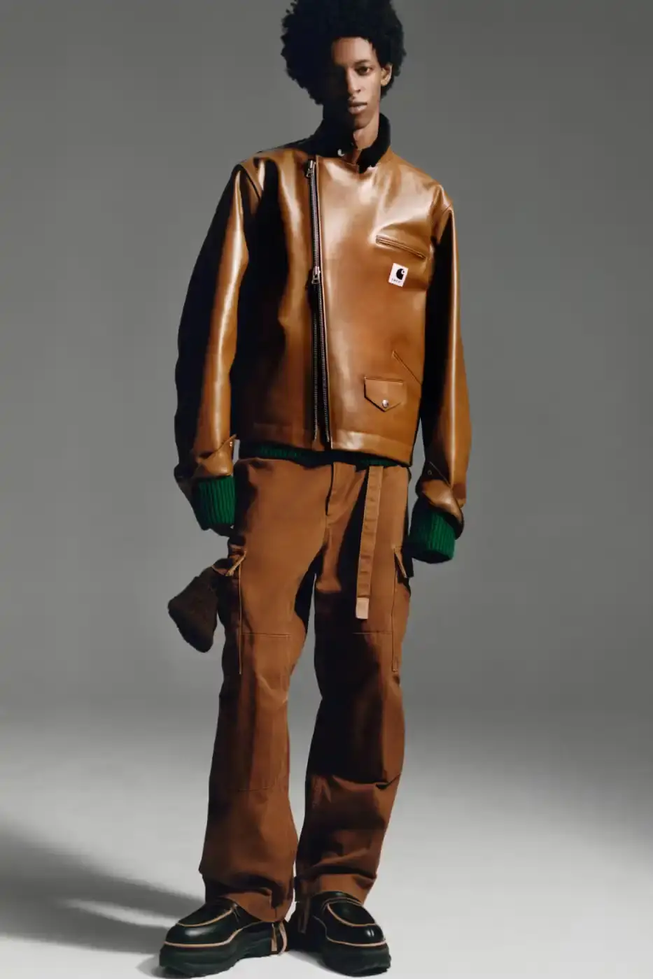 SACAI AND CARHARTT WIP LAUNCH THIRD COLLECTION image about the third collaboration between fashion brands sacai and Carhartt WIP, featuring details about their 19-piece collection launching October 3, 2025