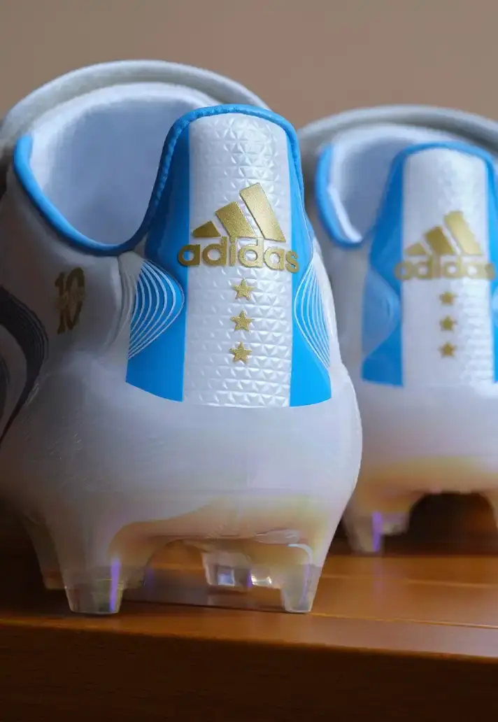 ADIDAS F50 TUNIT RETURNS WITH MESSI TRIBUTE image about adidas releasing a remake of the F50 TUNiT football boot, inspired by Lionel Messi's 2006 World Cup footwear, combining vintage design with contemporary technology. (image 4 of 6)