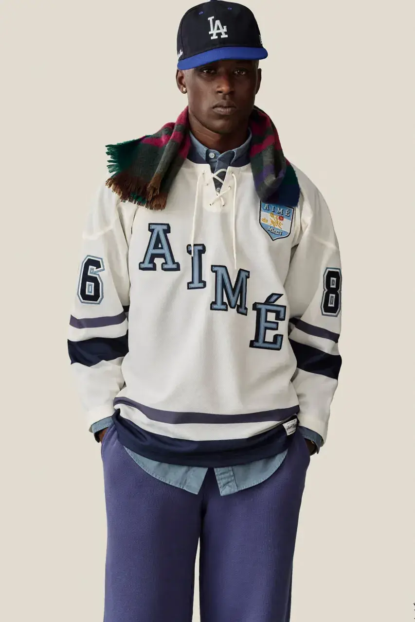 AIMÉ LEON DORE FW26 DELIVERY 1 LOOKBOOK image detailing the Aimé Leon Dore Fall/Winter 2026 collection drop, including outerwear, footwear, headwear, and pricing. (image 56 of 60)