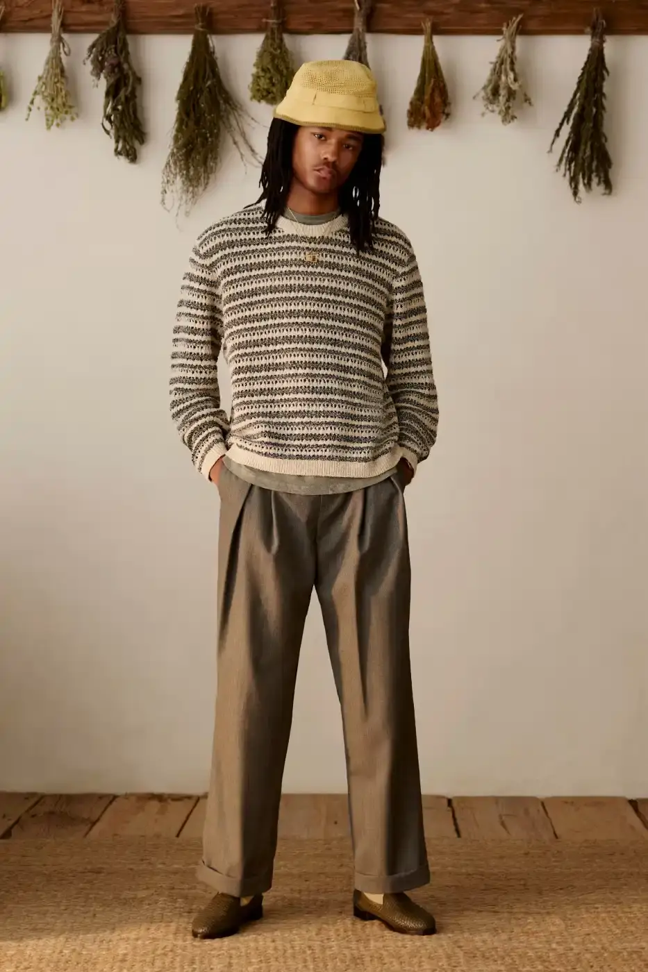 AIMÉ LEON DORE SS26 DELIVERY 4 ARRIVES image of the new Aimé Leon Dore Spring Summer 2026 Delivery 4 clothing release detailing knitwear options and lightweight tailoring. (image 5 of 21)
