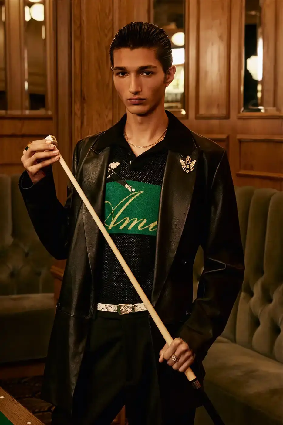 Amiri AMIRI's Pre-Spring 2025 collection blends classic Hollywood glamour with contemporary, off-duty style, paying homage to LA's iconic after-hours culture.