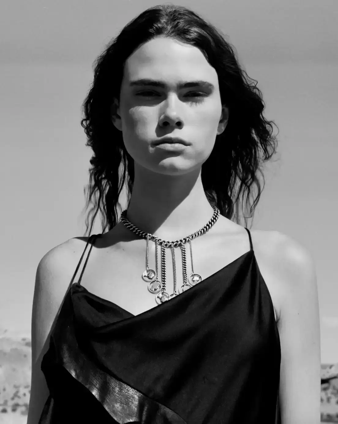 ANN DEMEULEMEESTER FW25 AT GHOST RANCH image of Fashion campaign article about Ann Demeulemeester's Fall/Winter 2025 collection photographed at Ghost Ranch in New Mexico, the former home of artist Georgia O'Keeffe. (image 5 of 8)