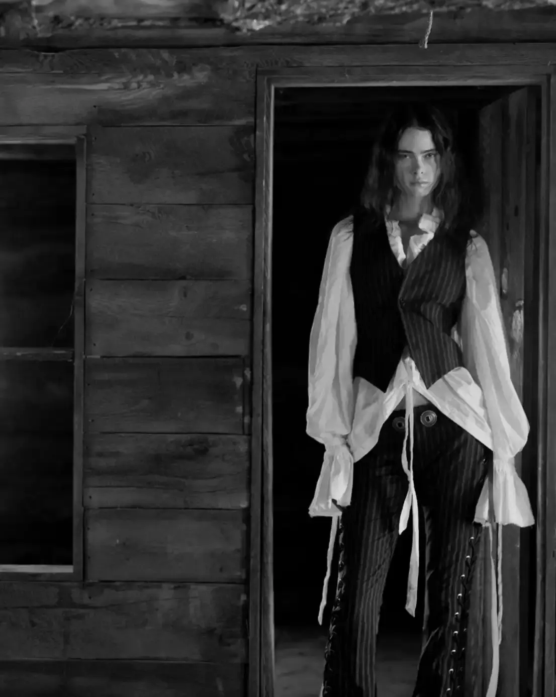 ANN DEMEULEMEESTER FW25 AT GHOST RANCH image of Fashion campaign article about Ann Demeulemeester's Fall/Winter 2025 collection photographed at Ghost Ranch in New Mexico, the former home of artist Georgia O'Keeffe. (image 8 of 8)