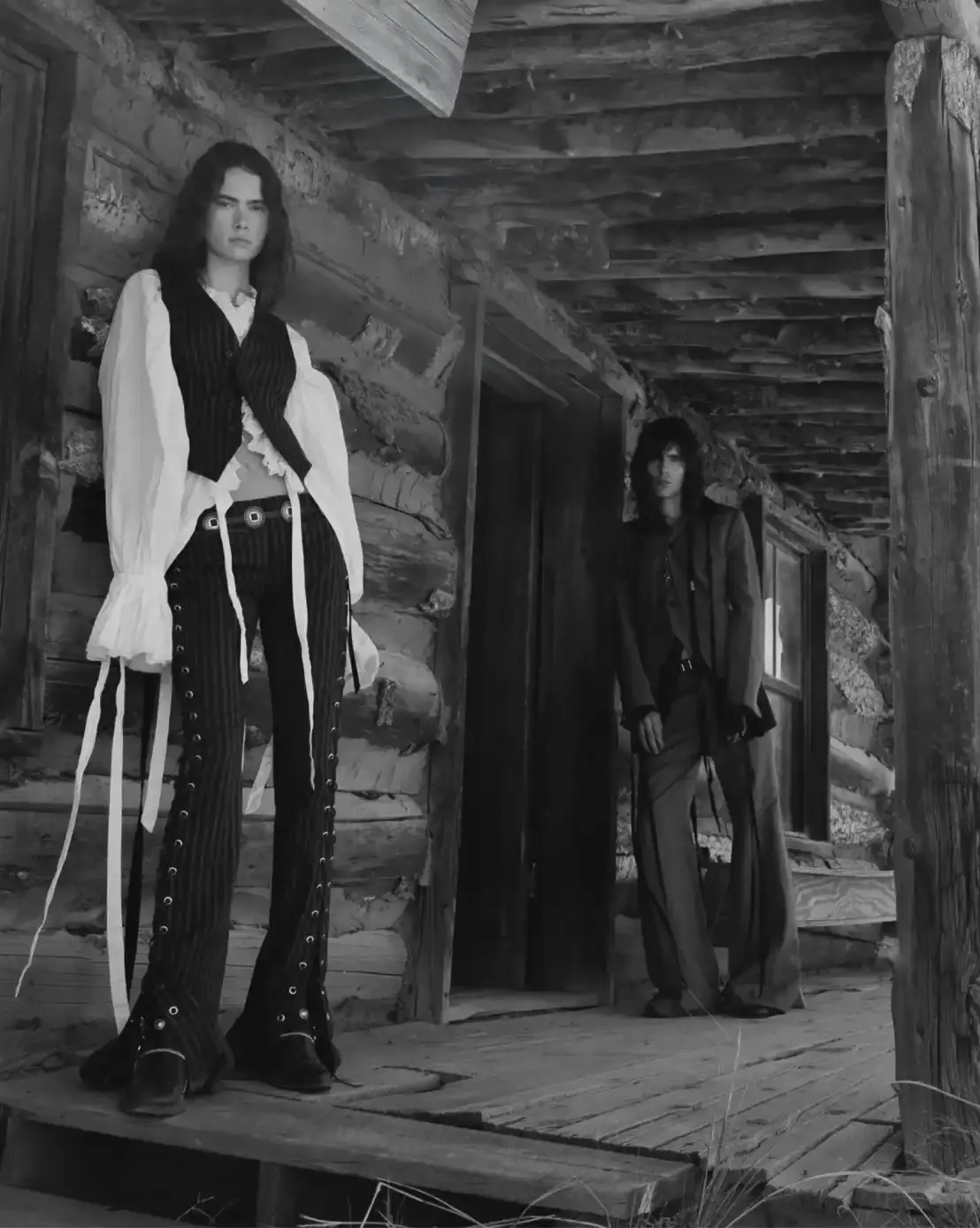 ANN DEMEULEMEESTER FW25 AT GHOST RANCH image of Fashion campaign article about Ann Demeulemeester's Fall/Winter 2025 collection photographed at Ghost Ranch in New Mexico, the former home of artist Georgia O'Keeffe. (image 6 of 8)