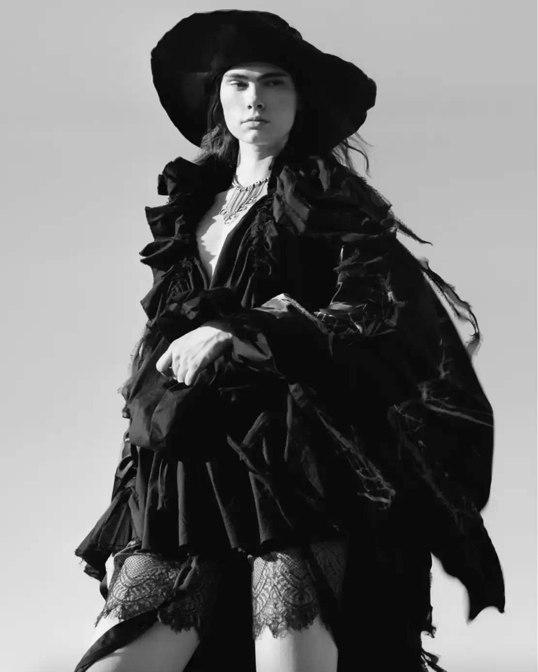 ANN DEMEULEMEESTER FW25 AT GHOST RANCH image of Fashion campaign article about Ann Demeulemeester's Fall/Winter 2025 collection photographed at Ghost Ranch in New Mexico, the former home of artist Georgia O'Keeffe. (image 4 of 8)