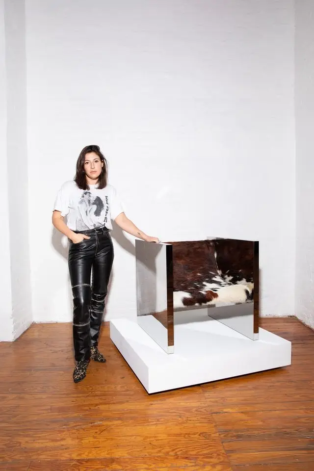 ARIELLE ASSOULINE-LICHTEN ON GLAM MINIMALISM AND DESIGN an image detailing an interview with designer Arielle of Slash Objects about her background, material choices, and new furniture collections. (image 4 of 5)