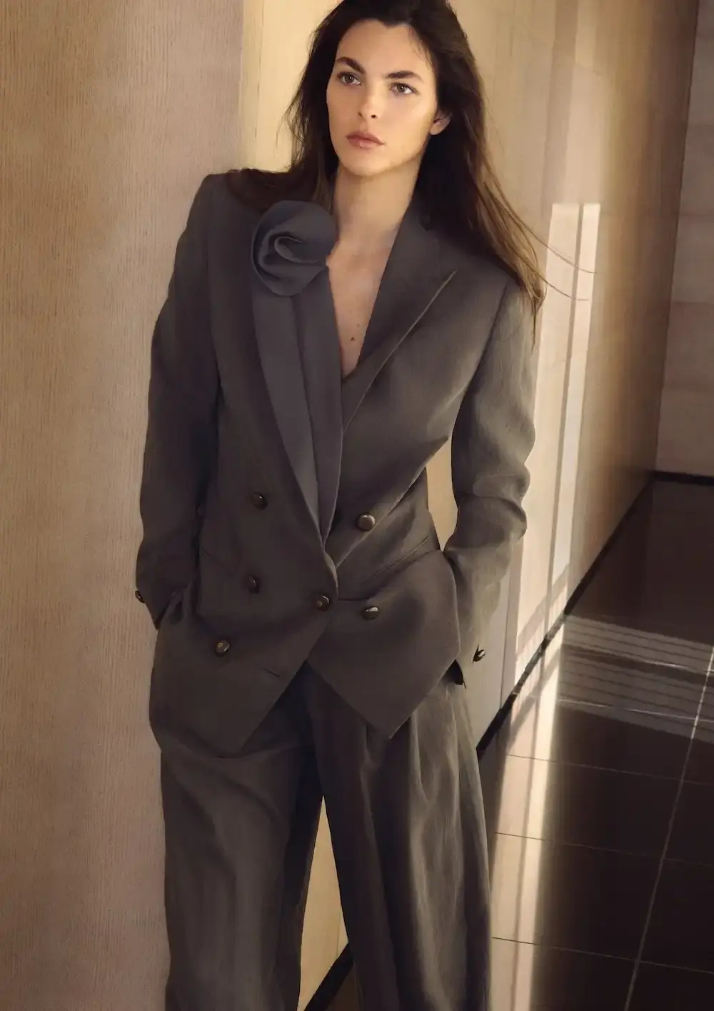 ARMANI'S FINAL COLLECTION SHOT IN HIS MILAN HOME Oliver Hadlee Pearch photographed Giorgio Armani's final collection inside the designer's Milan home, featuring models Vittoria Ceretti, Clement Chabernaud, and others among personal objects and artworks. (image 6 of 20)
