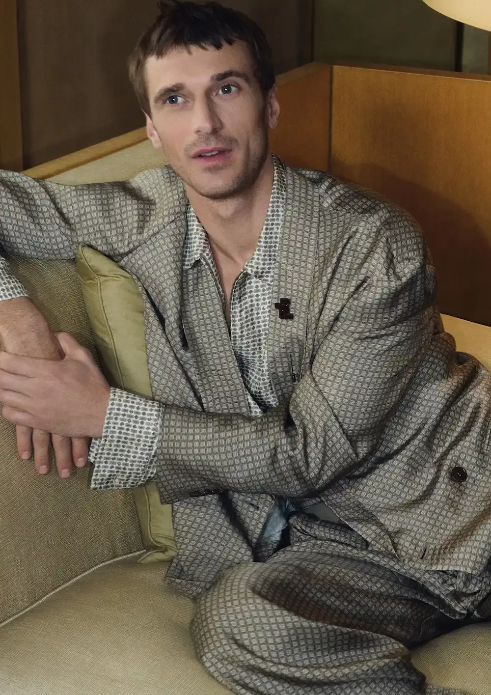 ARMANI'S FINAL COLLECTION SHOT IN HIS MILAN HOME Oliver Hadlee Pearch photographed Giorgio Armani's final collection inside the designer's Milan home, featuring models Vittoria Ceretti, Clement Chabernaud, and others among personal objects and artworks. (image 16 of 20)