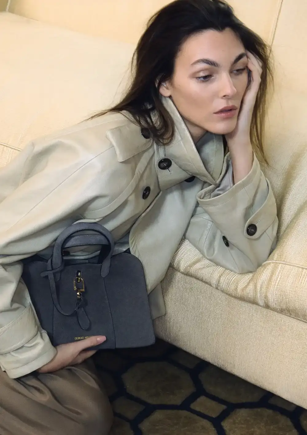 ARMANI'S FINAL COLLECTION SHOT IN HIS MILAN HOME Oliver Hadlee Pearch photographed Giorgio Armani's final collection inside the designer's Milan home, featuring models Vittoria Ceretti, Clement Chabernaud, and others among personal objects and artworks.