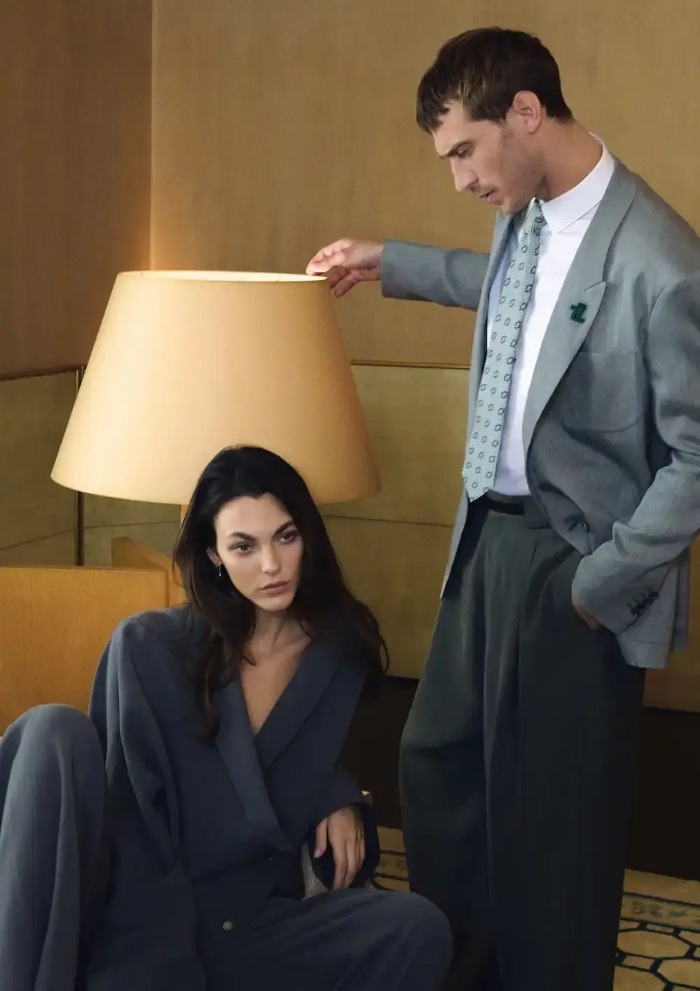 ARMANI'S FINAL COLLECTION SHOT IN HIS MILAN HOME Oliver Hadlee Pearch photographed Giorgio Armani's final collection inside the designer's Milan home, featuring models Vittoria Ceretti, Clement Chabernaud, and others among personal objects and artworks. (image 9 of 20)