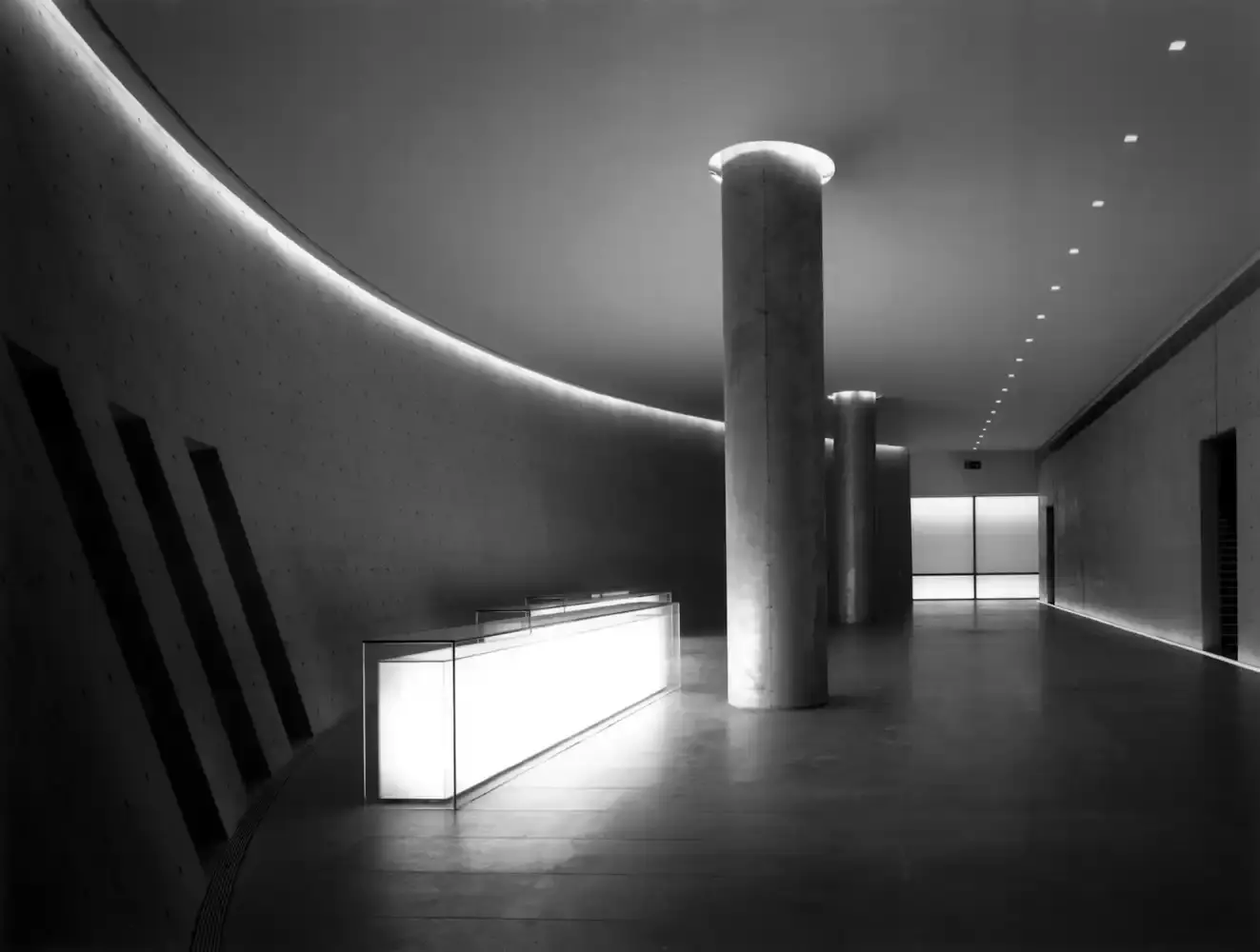 ARMANI'S HIDDEN THEATER IN MILAN image about Giorgio Armani's theater venue in Milan, created through collaboration with Japanese architect Tadao Ando by transforming a former industrial building into a cultural space for fashion shows and events. (image 4 of 7)