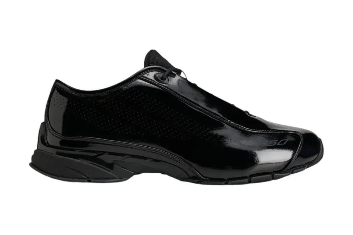 ARTE ANTWERP ADIDAS F50 PATENT LEATHER image overview of the Arte Antwerp and adidas F50 sneaker release in black patent leather detailing product features, pricing, and launch dates.