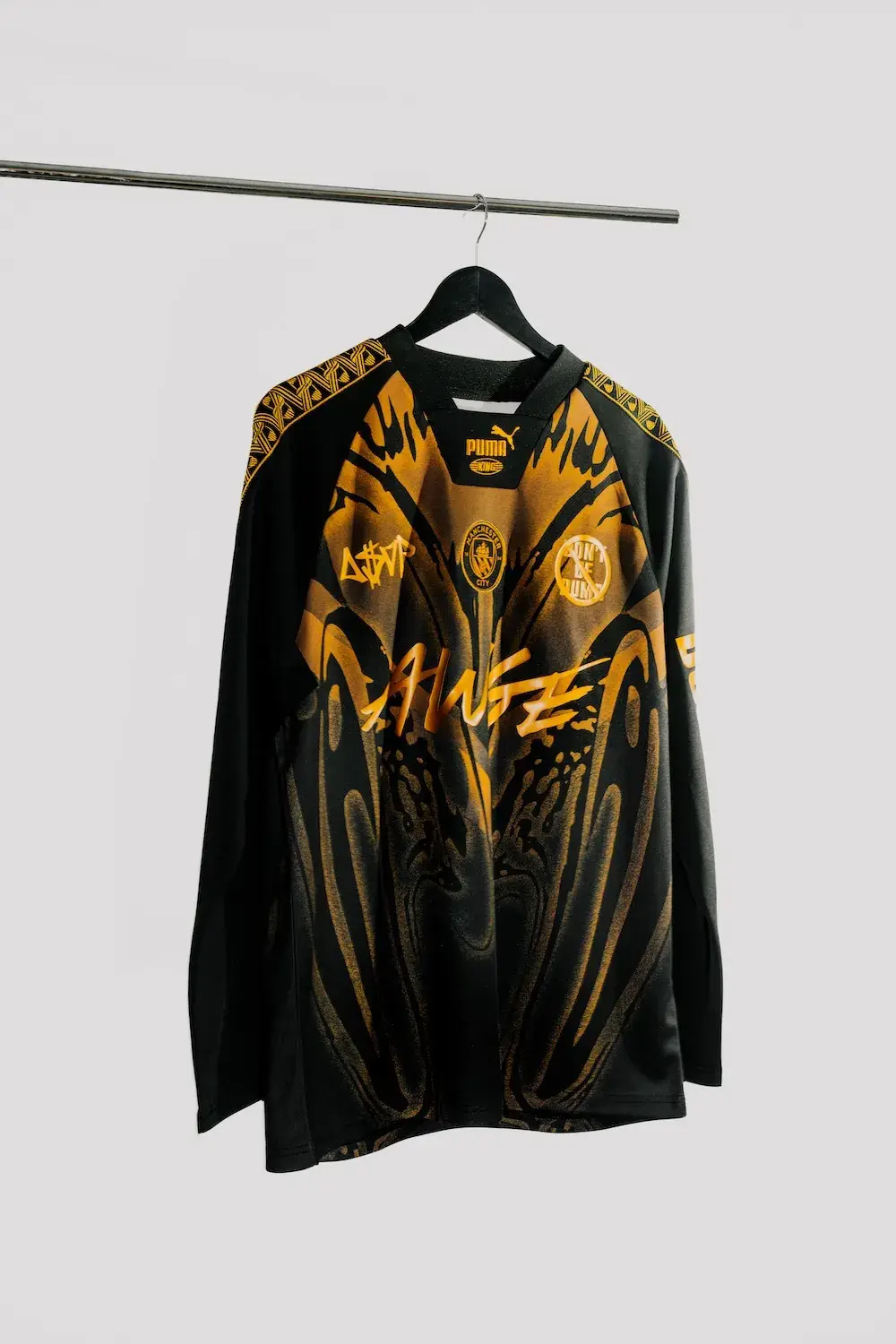 ASAP ROCKY AND PUMA DROP NEW CITY AND MILAN KITS image detailing the collaboration between ASAP Rocky, PUMA, AC Milan, and Manchester City for new football shirts and events. (image 1 of 4)