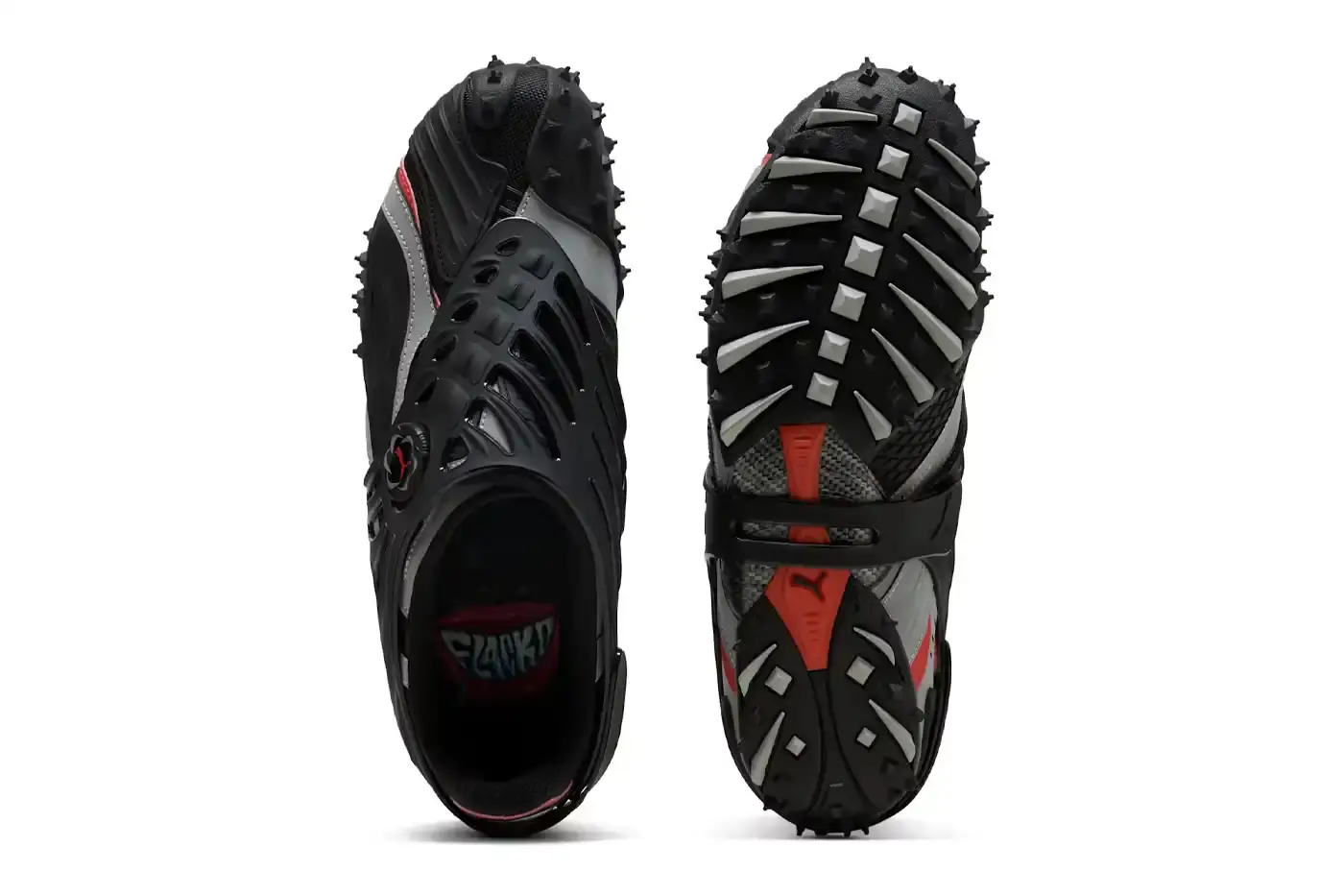 A$AP ROCKY PUMA MOSTRO GABBIA DROPS MAY 30 image about upcoming sneaker release featuring collaboration between rapper A$AP Rocky and sportswear brand PUMA. Details include product specifications, pricing at $250, May 30 release date, and technical features such as leather construction, removable cage system, and laceless closure mechanism. Content is structured with bullet point summary followed by detailed product description and availability information. (image 5 of 9)