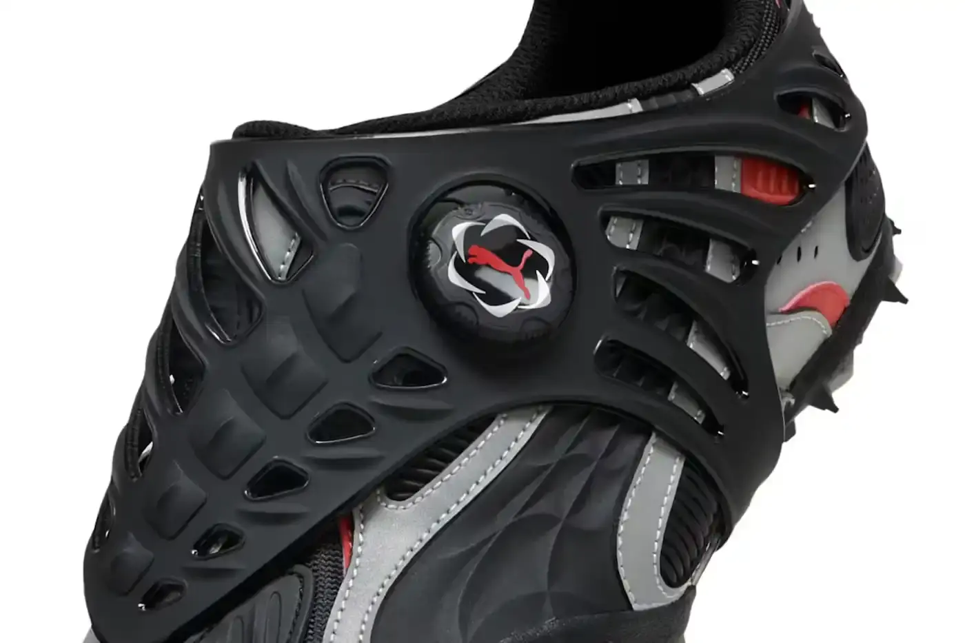 A$AP ROCKY PUMA MOSTRO GABBIA DROPS MAY 30 image about upcoming sneaker release featuring collaboration between rapper A$AP Rocky and sportswear brand PUMA. Details include product specifications, pricing at $250, May 30 release date, and technical features such as leather construction, removable cage system, and laceless closure mechanism. Content is structured with bullet point summary followed by detailed product description and availability information. (image 7 of 9)