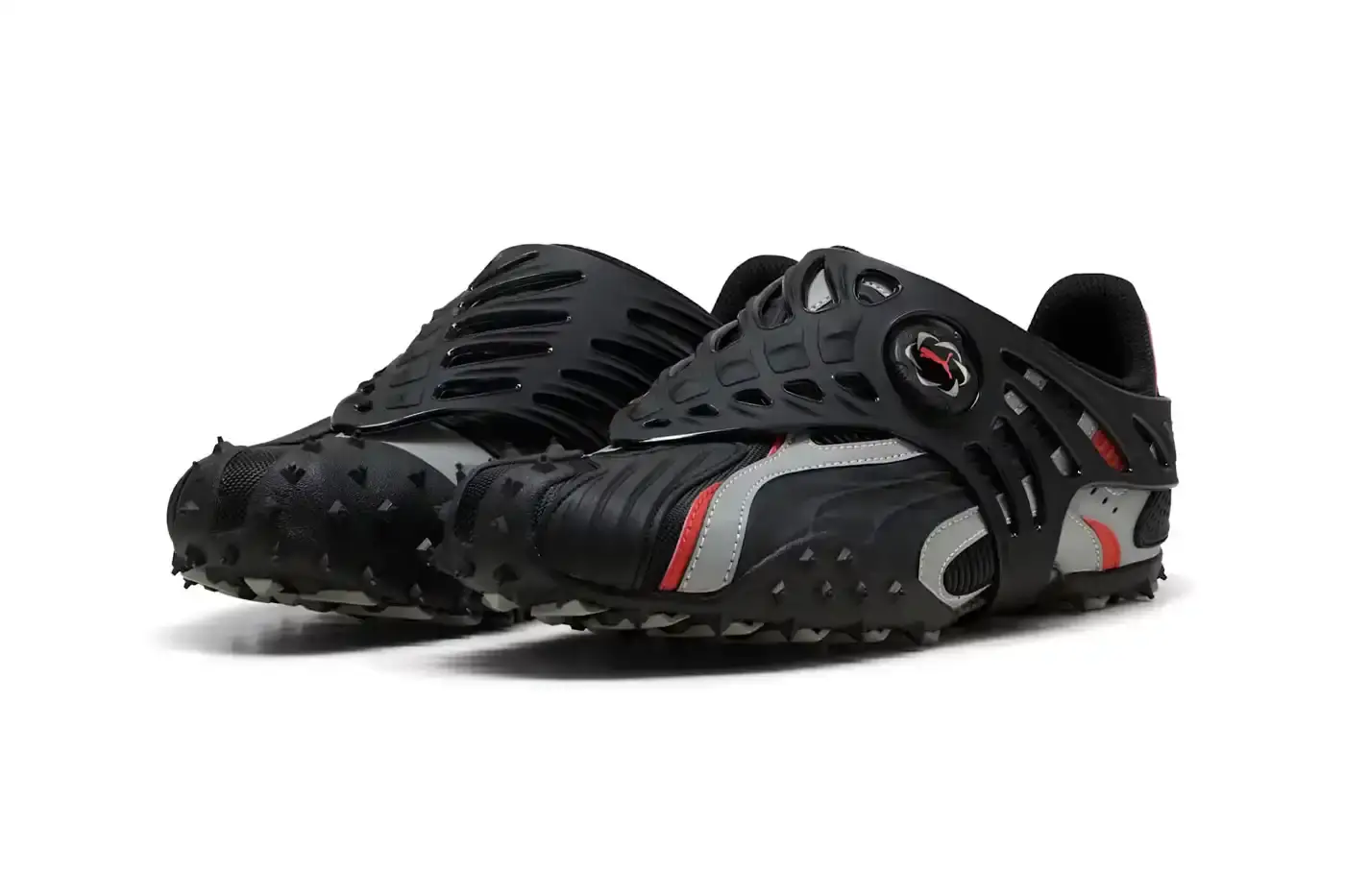 A$AP ROCKY PUMA MOSTRO GABBIA DROPS MAY 30 image about upcoming sneaker release featuring collaboration between rapper A$AP Rocky and sportswear brand PUMA. Details include product specifications, pricing at $250, May 30 release date, and technical features such as leather construction, removable cage system, and laceless closure mechanism. Content is structured with bullet point summary followed by detailed product description and availability information. (image 4 of 9)