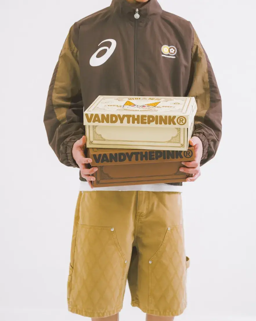 ASICS AND VANDYTHEPINK RELEASE GEL-KAYANO 12.1 image detailing the release of the ASICS and VANDYTHEPINK GEL-KAYANO 12.1 sneakers, outlining the design inspiration and release dates. (image 10 of 13)