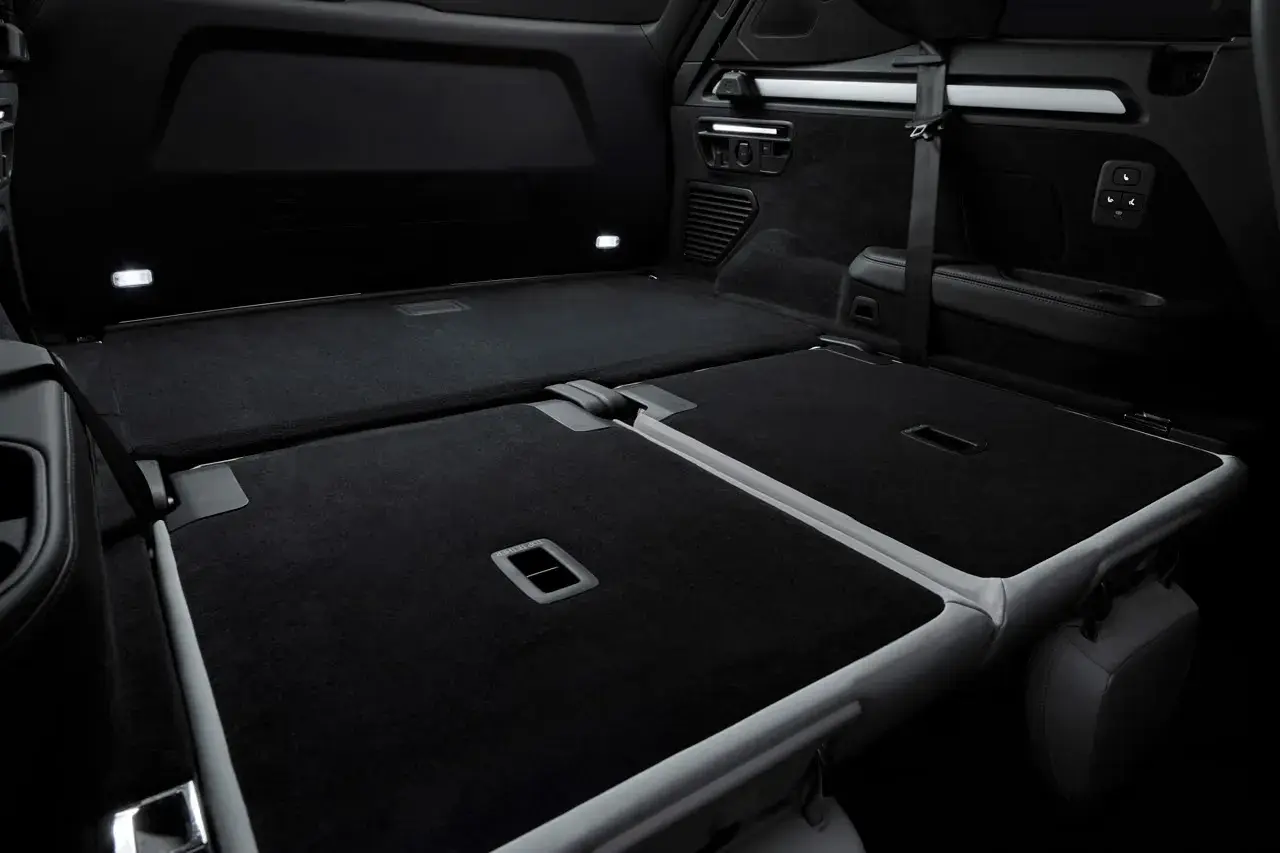 AUDI DEBUTS FULL SIZE Q9 SUV FAMILY image explaining Audi's new Q9 and SQ9 vehicle models, including engine performance, dimensions, exterior light projectors, and seating layouts. (image 14 of 14)