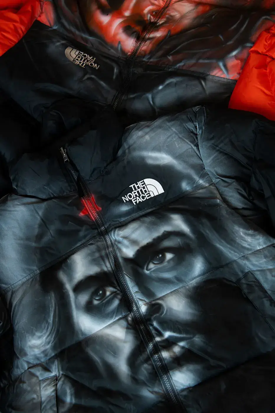 AWAKE NY AND THE NORTH FACE RELEASE 50 CUSTOM NUPTSE JACKETS image of Awake NY and The North Face made 50 hand-customized Nuptse jackets with artists Omi and Alehsy Lambo. Part of the run goes on sale on the Awake NY website on Monday, October 19, 2026, at 1 p.m. (image 7 of 10)