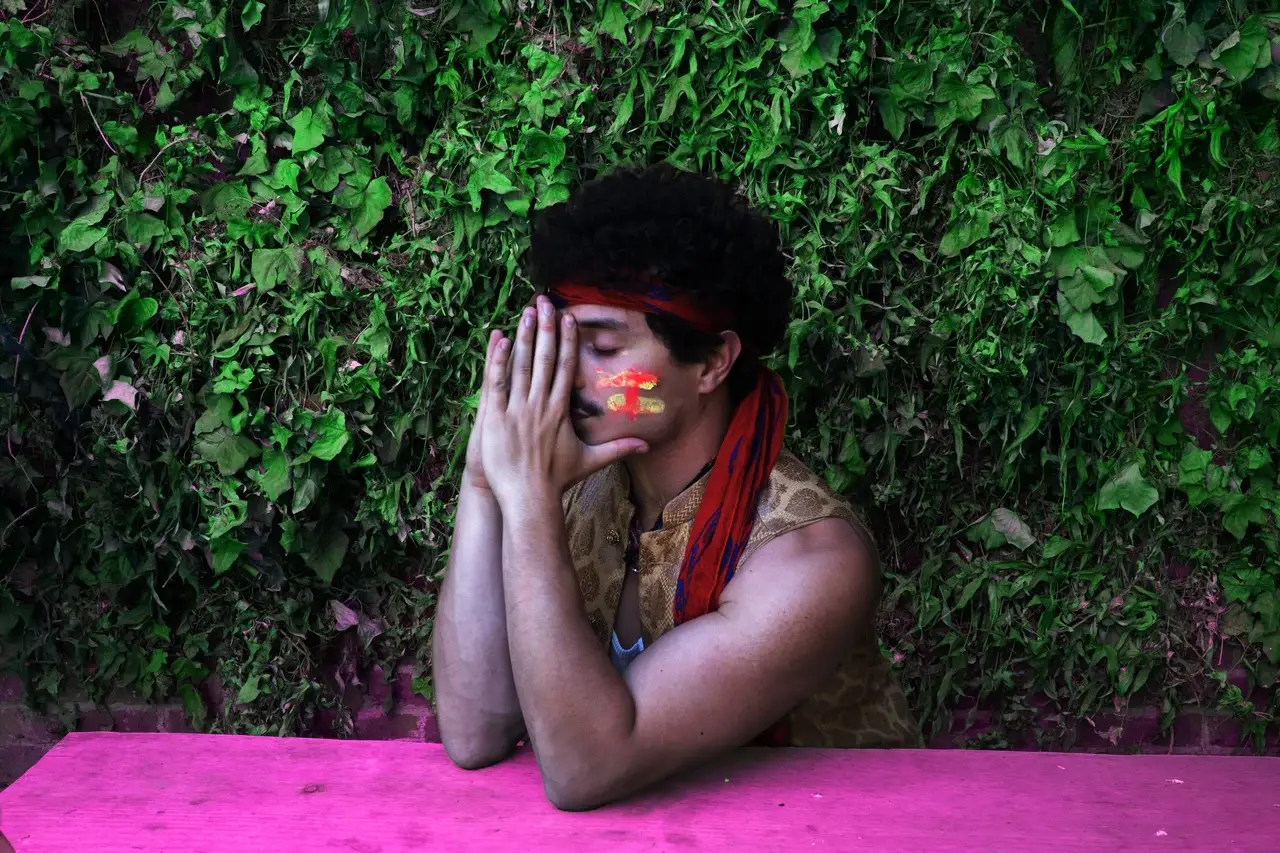 BABYMOROCCO SWAPS STROBE LIGHTS FOR KALEIDOSCOPE IN SUMMER FABLES An interview transcript with musician Babymorocco. He discusses recording songs in Andy Warhol's former studio, creating pop art visuals, and developing his Tropico Rocco persona.