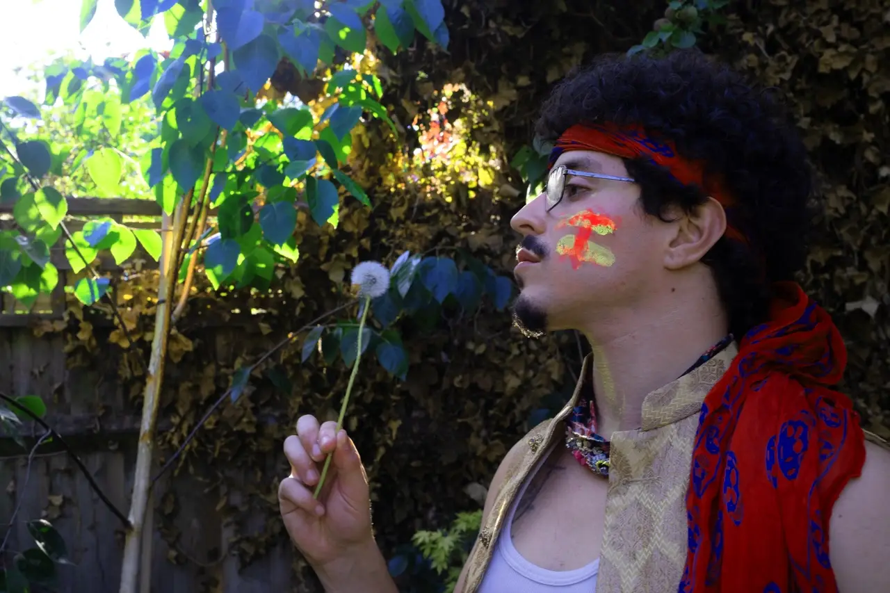 an image of musician Babymorocco. He discusses recording songs in Andy Warhol's former studio, creating pop art visuals, and developing his Tropico Rocco persona. (image 2 of 2)