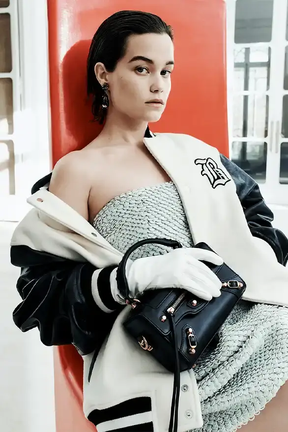 BALENCIAGA PARTNERS WITH NBA FOR FALL 2026 Balenciaga Fall 2026 collection features NBA collaboration with athletic wear, formal tailoring, and Manolo Blahnik footwear partnership under creative director Pierpaolo Piccioli. (image 44 of 52)