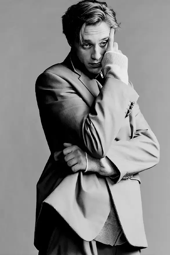 BALENCIAGA PARTNERS WITH NBA FOR FALL 2026 Balenciaga Fall 2026 collection features NBA collaboration with athletic wear, formal tailoring, and Manolo Blahnik footwear partnership under creative director Pierpaolo Piccioli. (image 27 of 52)