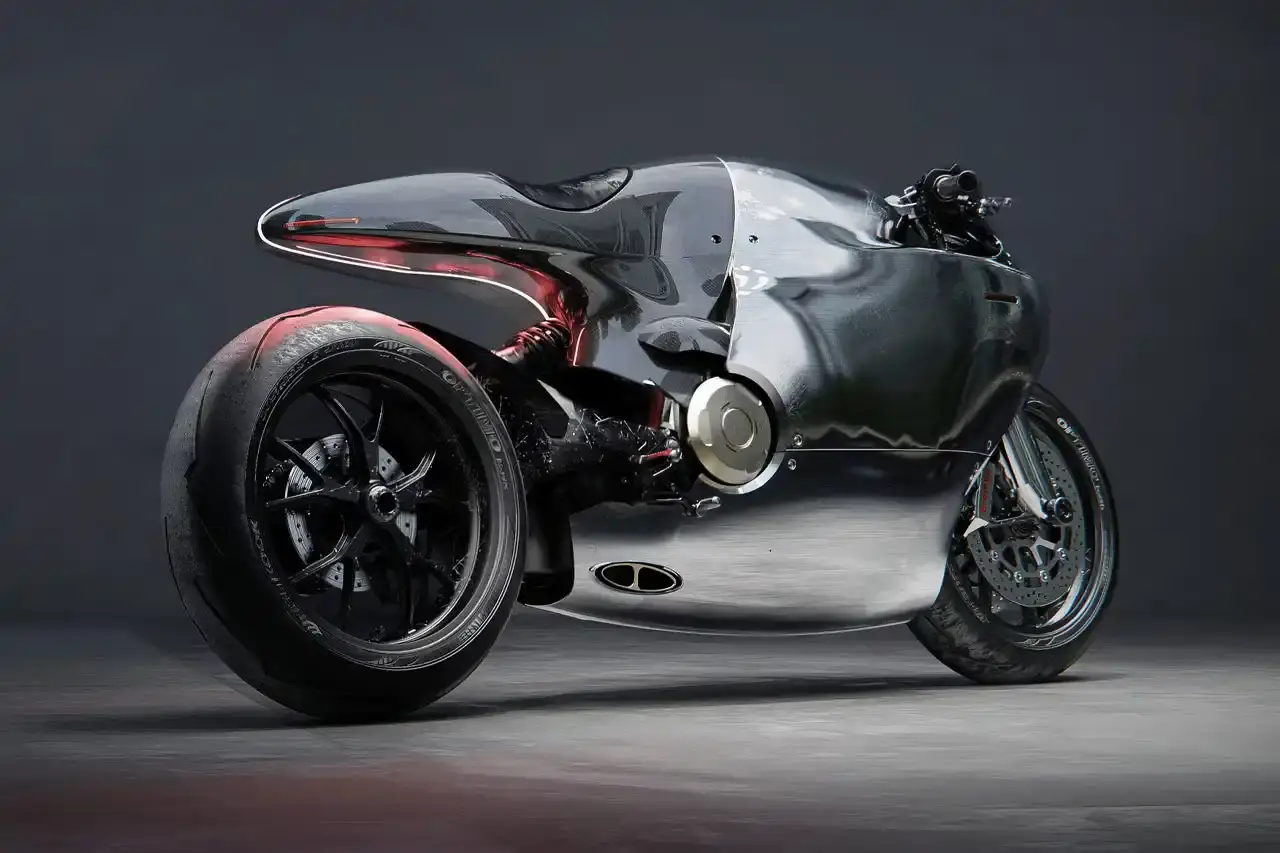 BANDIT9 CRAFTS NINE CUSTOM DUCATI 821 MOTORCYCLES image about Bandit9's limited production of nine custom Ducati 821 motorcycles featuring modified aluminum bodywork, original 110hp engine performance, and $44,900 pricing. Content includes technical specifications, production details, and background on the commission-based project origins. (image 4 of 8)