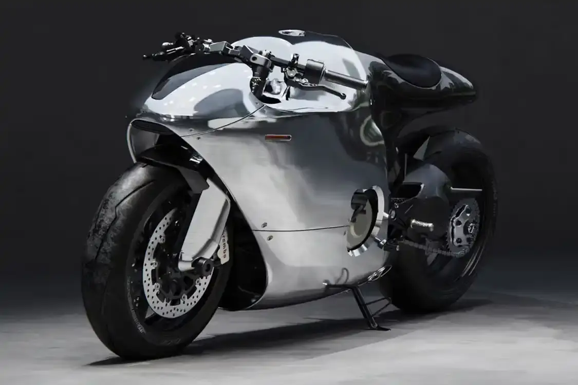 BANDIT9 CRAFTS NINE CUSTOM DUCATI 821 MOTORCYCLES image about Bandit9's limited production of nine custom Ducati 821 motorcycles featuring modified aluminum bodywork, original 110hp engine performance, and $44,900 pricing. Content includes technical specifications, production details, and background on the commission-based project origins.