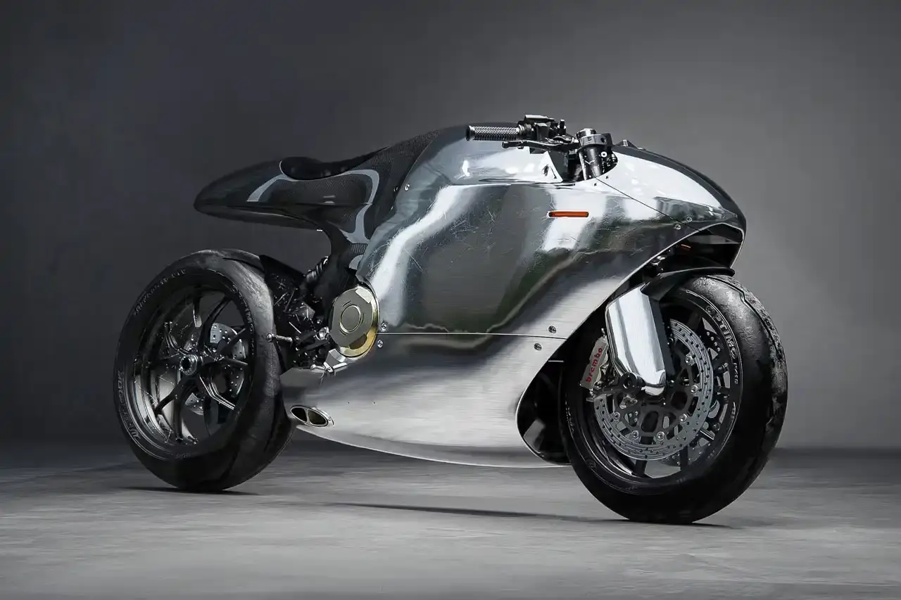 BANDIT9 CRAFTS NINE CUSTOM DUCATI 821 MOTORCYCLES image about Bandit9's limited production of nine custom Ducati 821 motorcycles featuring modified aluminum bodywork, original 110hp engine performance, and $44,900 pricing. Content includes technical specifications, production details, and background on the commission-based project origins. (image 3 of 8)