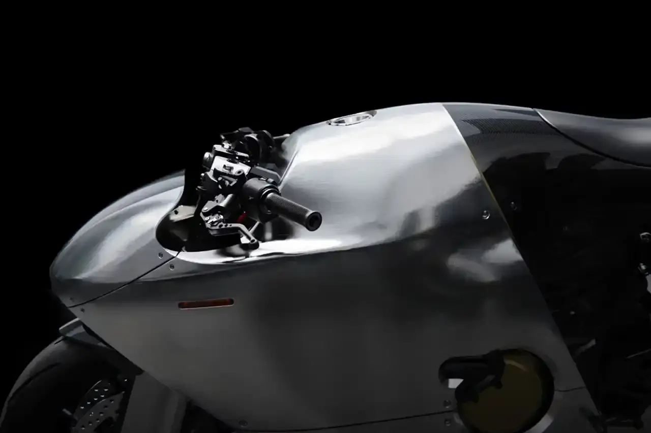 BANDIT9 CRAFTS NINE CUSTOM DUCATI 821 MOTORCYCLES image about Bandit9's limited production of nine custom Ducati 821 motorcycles featuring modified aluminum bodywork, original 110hp engine performance, and $44,900 pricing. Content includes technical specifications, production details, and background on the commission-based project origins. (image 5 of 8)