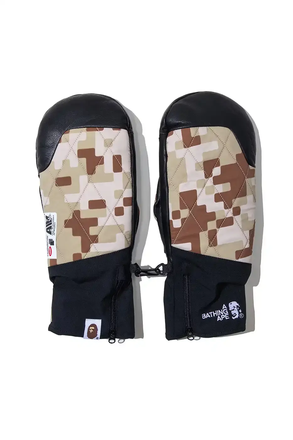 BAPE RELEASES FINAL PAW WINTER COLLECTION BAPE releases third Performance All Weather collection featuring technical snowboard jackets, overalls, and accessories with new camouflage patterns designed for extreme winter conditions. (image 10 of 24)