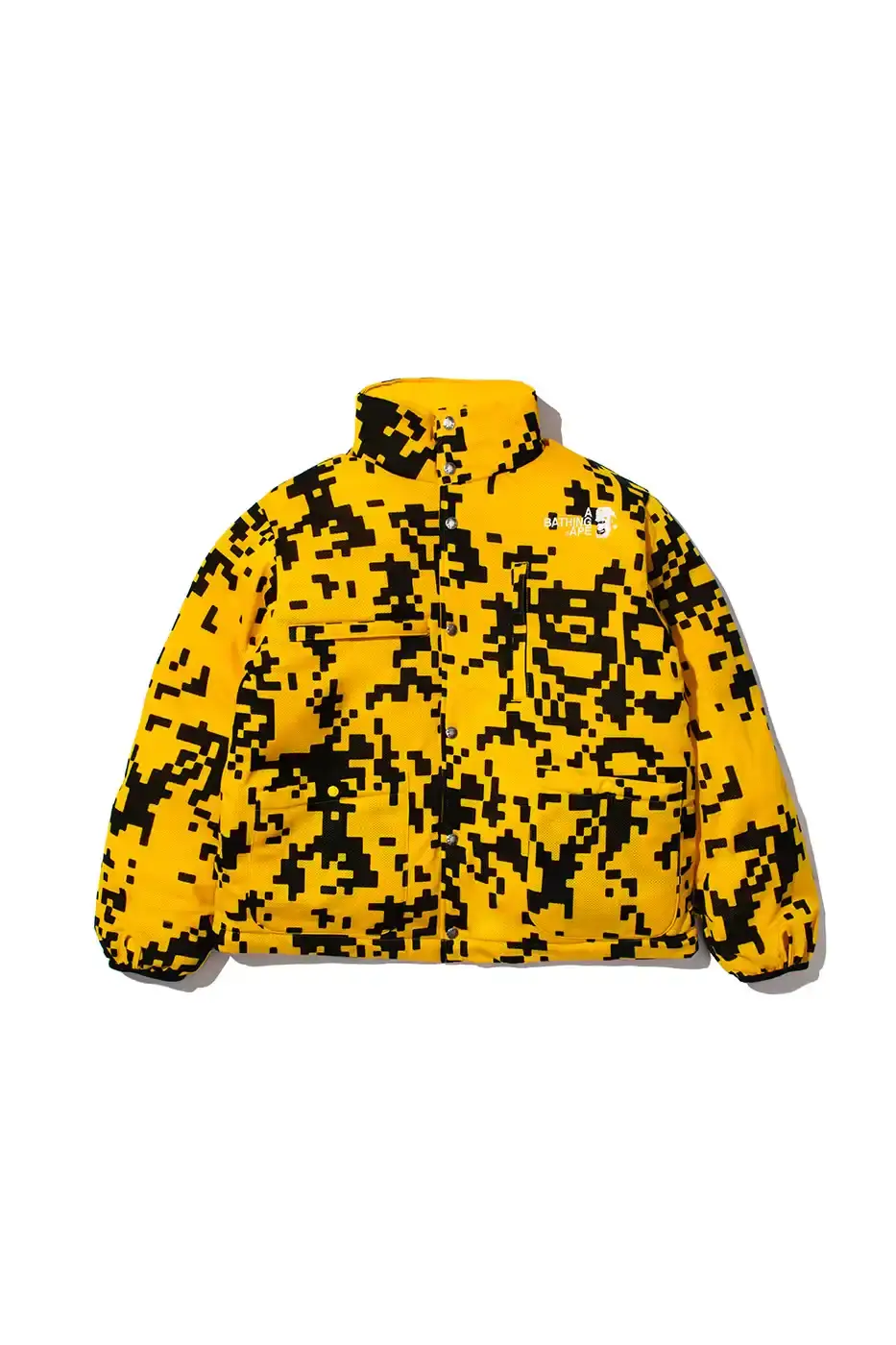 BAPE RELEASES FINAL PAW WINTER COLLECTION BAPE releases third Performance All Weather collection featuring technical snowboard jackets, overalls, and accessories with new camouflage patterns designed for extreme winter conditions. (image 15 of 24)