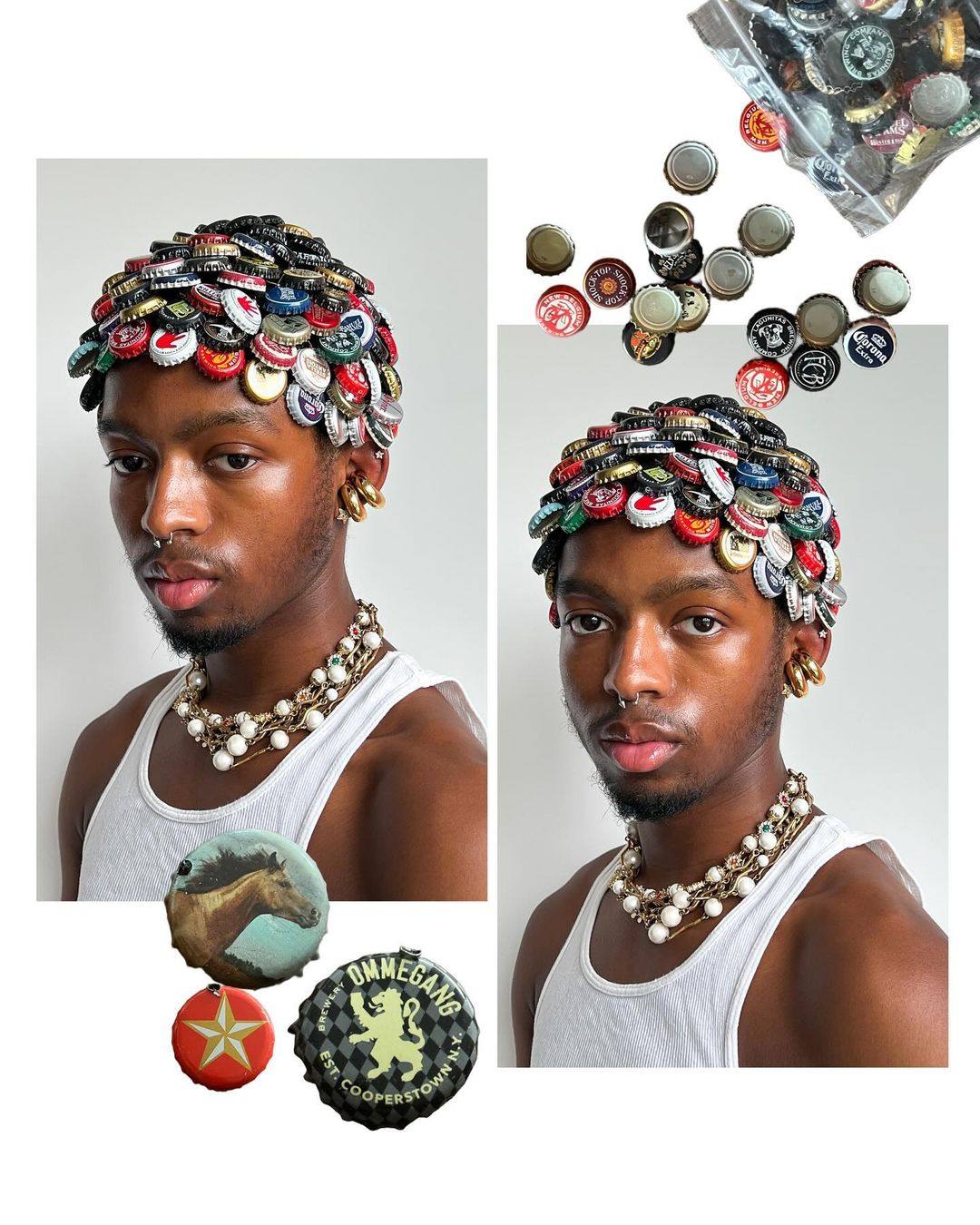 BEER-C CURLS HEADPIECE: A FUSION OF ART AND SUSTAINABILITY