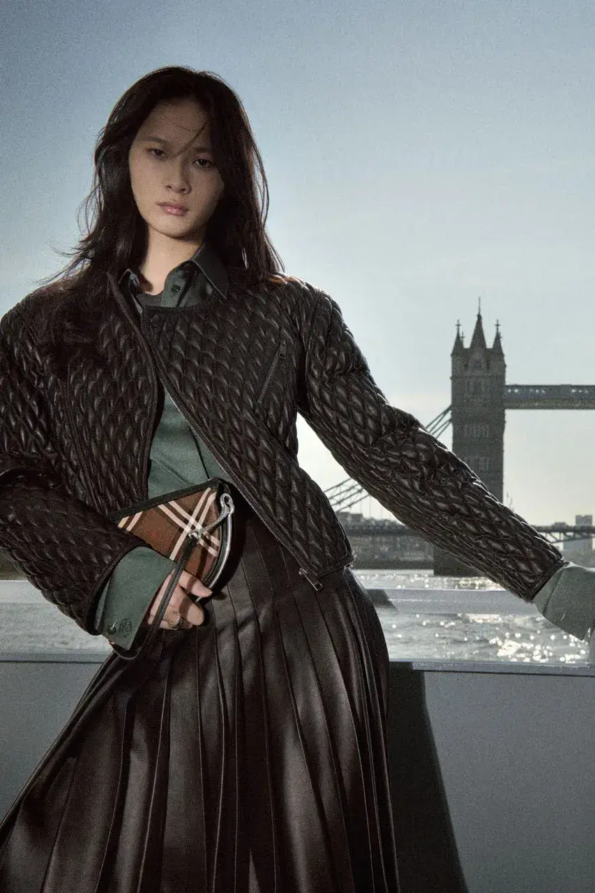 BURBERRY RELEASES WINTER 2026 CAMPAIGN image of the Burberry Winter 2026 fashion campaign starring FKA twigs and Romeo Beckham. (image 12 of 23)