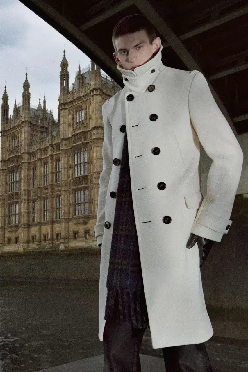 BURBERRY RELEASES WINTER 2026 CAMPAIGN image of the Burberry Winter 2026 fashion campaign starring FKA twigs and Romeo Beckham. (image 5 of 23)