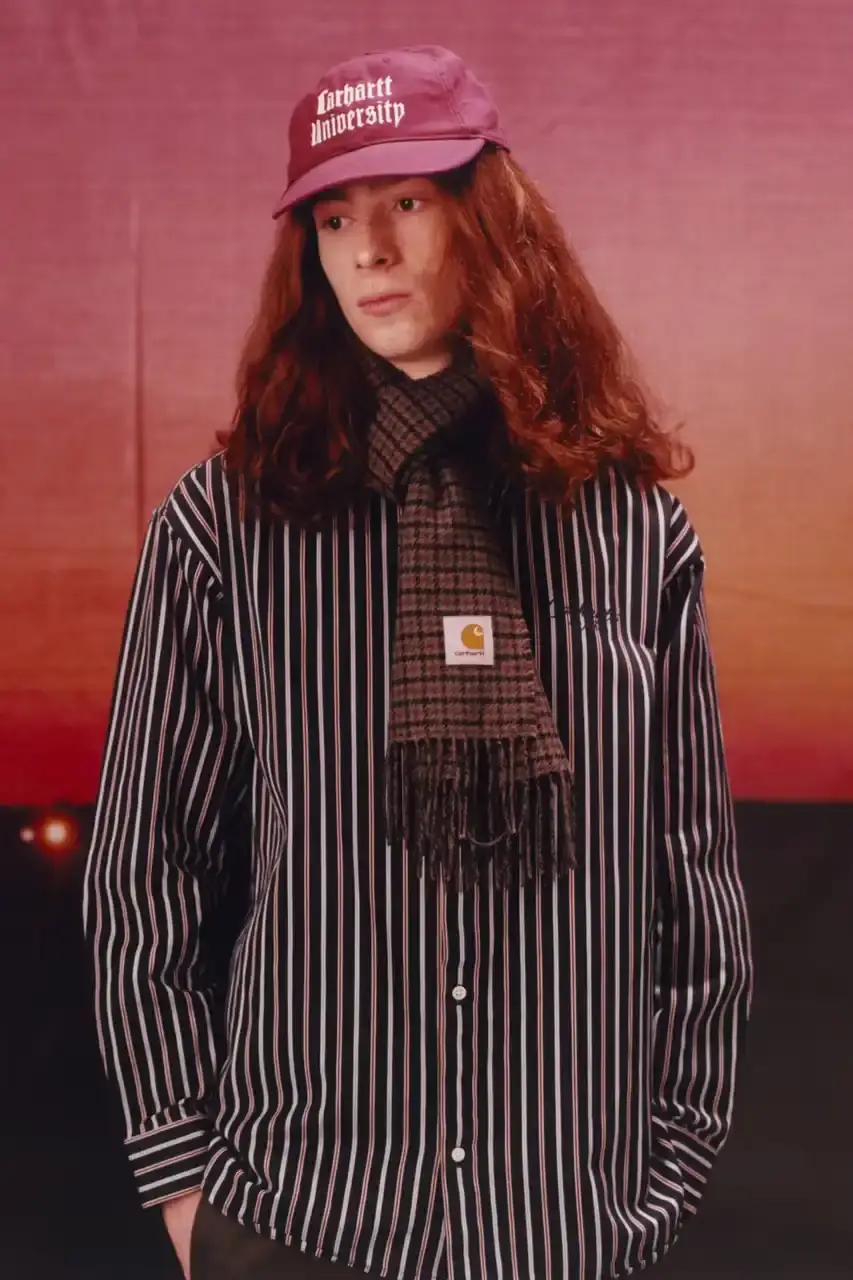 CARHARTT WIP FW25 FEATURES CAMO AND RICH COLORS image about Carhartt WIP's Fall 2025 collection featuring camouflage patterns and rich color tones in workwear designs. (image 11 of 20)