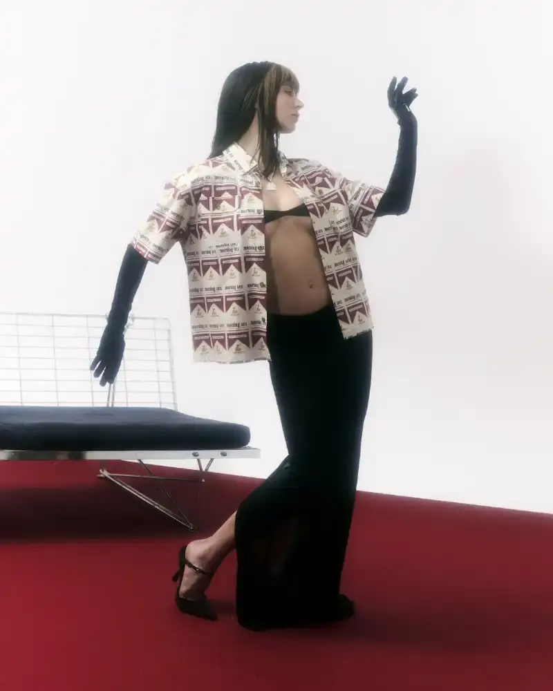 CARNE BOLLENTE SS26 COLLECTION image about Carne Bollente's Spring/Summer 2026 collection featuring two distinct parts exploring intimacy and Parisian attitude through fashion. (image 11 of 12)