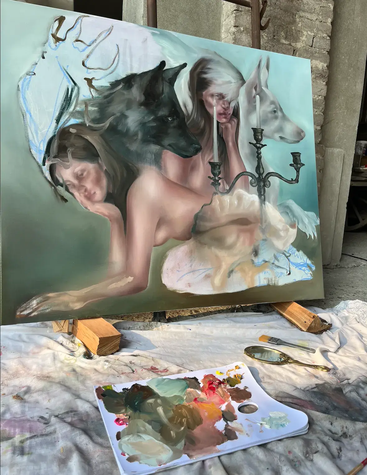 CLOSE FRIENDS WITH: SOPHIE DHERBECOURT image of Sophie Dherbecourt on Casawi Magazine Close Friends Interview French painter based in London (image 10 of 11)