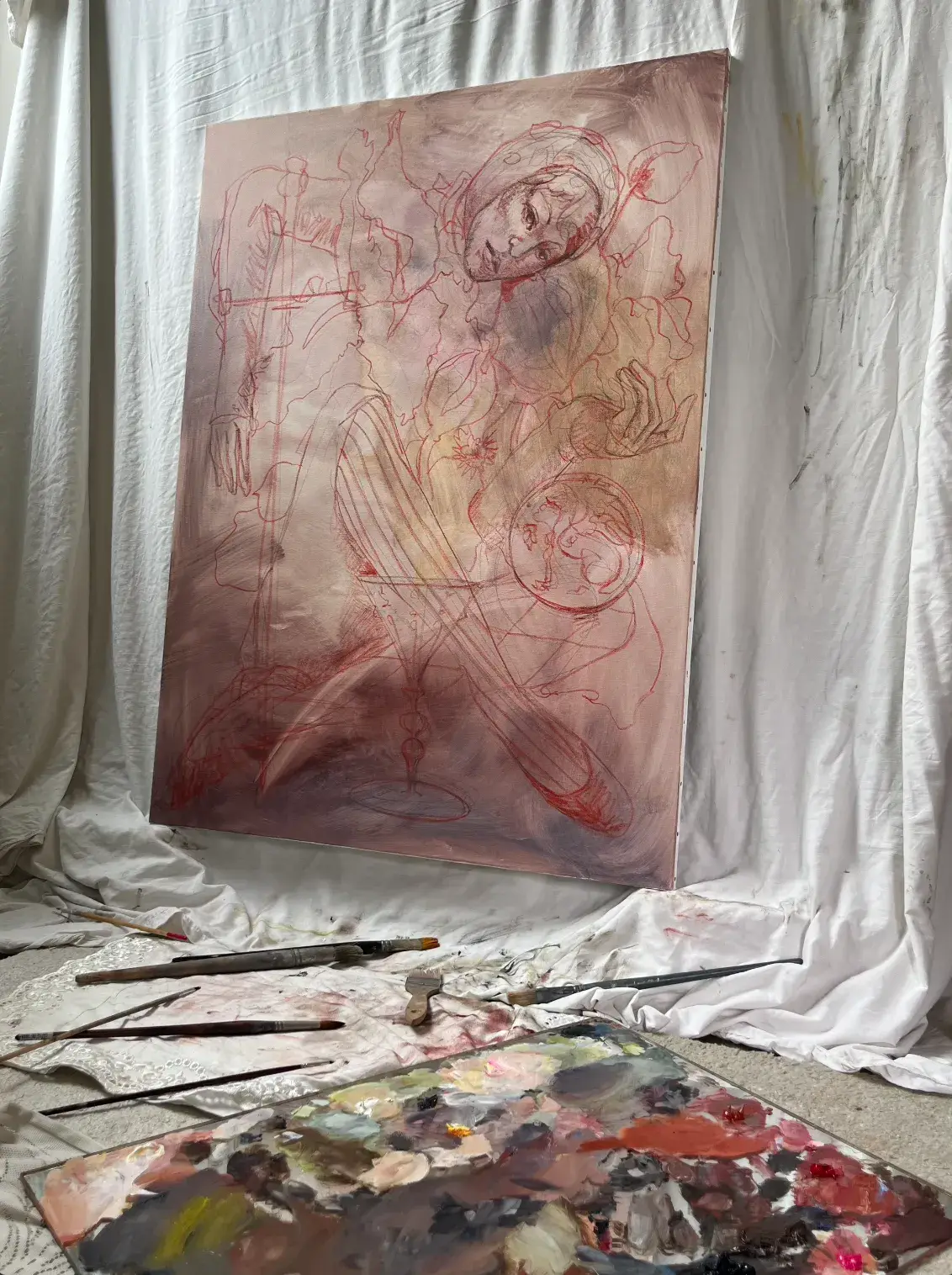 CLOSE FRIENDS WITH: SOPHIE DHERBECOURT image of Sophie Dherbecourt on Casawi Magazine Close Friends Interview French painter based in London (image 1 of 13)