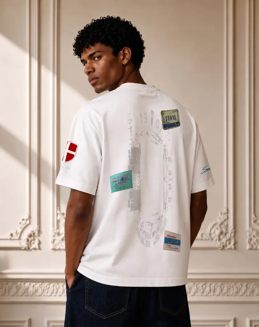 COMO 1907 RELEASES STICKER COLLECTION image detailing the new Como 1907 Sticker Collection, describing the four adidas apparel garments, their prices, and the archival design elements. (image 3 of 4)