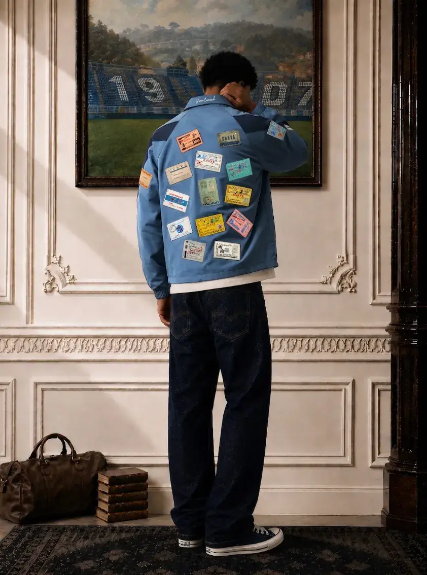 COMO 1907 RELEASES STICKER COLLECTION image detailing the new Como 1907 Sticker Collection, describing the four adidas apparel garments, their prices, and the archival design elements. (image 2 of 4)