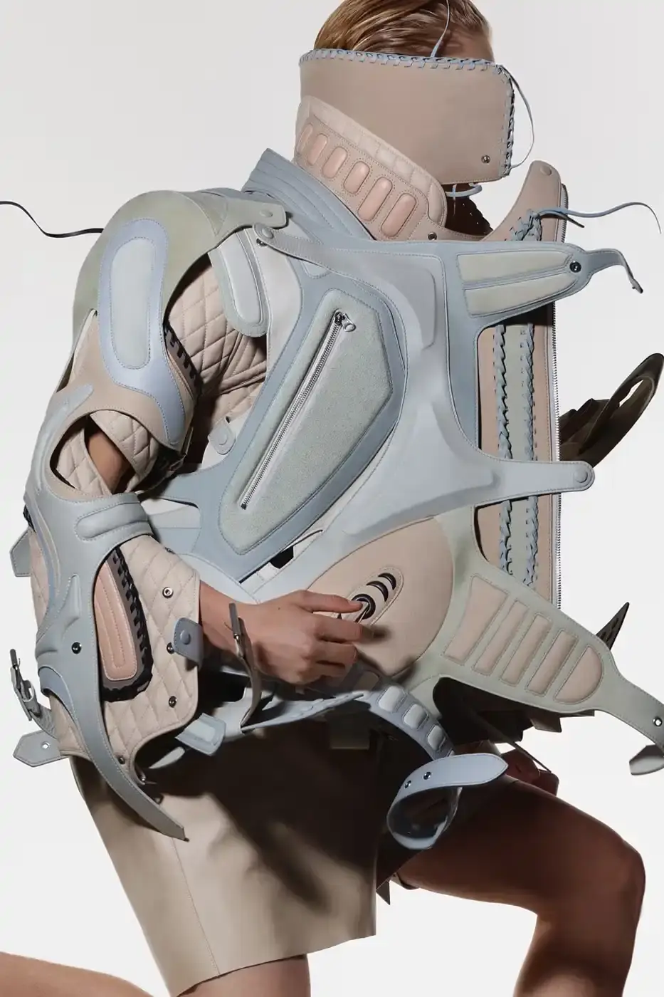 Solve Sundsbo/Craig Green Craig Green's redesigned ECCO Joke FSDX shoe featuring transparent Apparition leather layered with suede, shown in profile view