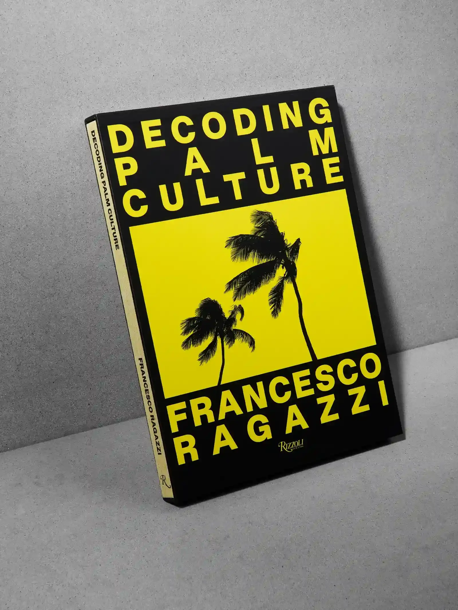 Francesco Ragazzi's new book "Decoding Palm Culture" celebrates 10 years of Palm Angels brand. Published by Rizzoli, curated by Stefano Tonchi, featuring 50 unpublished photos and essays exploring palm symbolism. Coincides with Milan Fashion Week exhibition and party with international DJs. Book examines palm as cultural icon, brand evolution, and influence on fashion and art