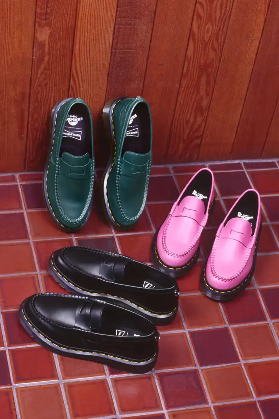 DR. MARTENS WASTED YOUTH PENTON LOAFER RELEASE image detailing the design features and release schedule of the new Dr. Martens and Wasted Youth footwear collaboration. (image 2 of 10)