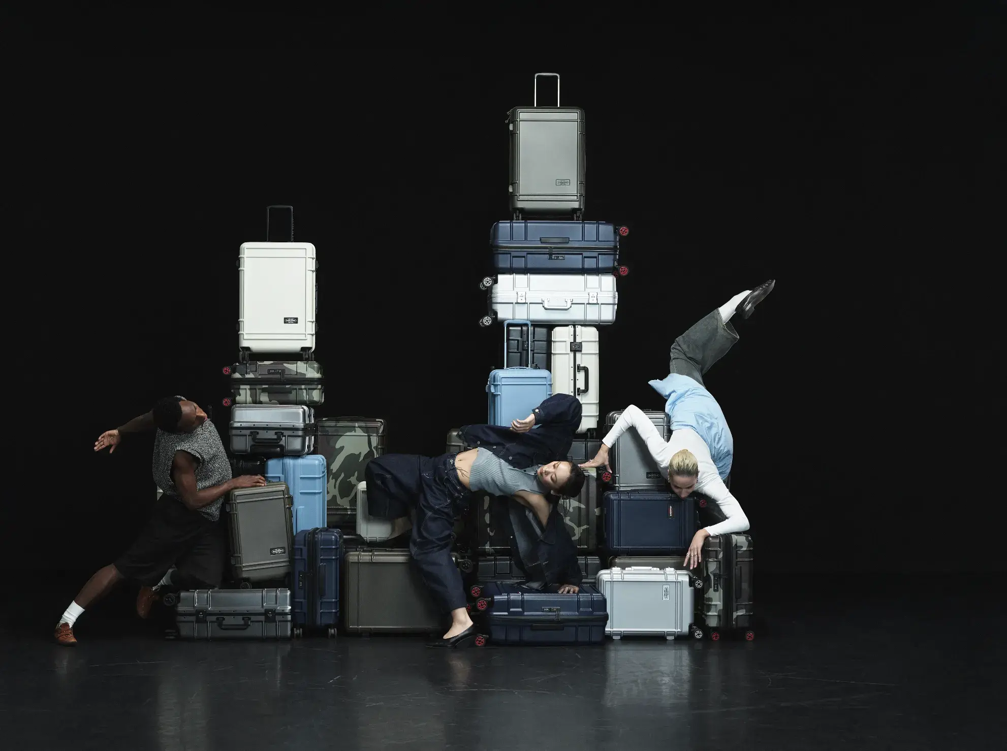 image detailing the professional collaboration and campaign between Eastpak and the Nederlands Dans Theater dance company.