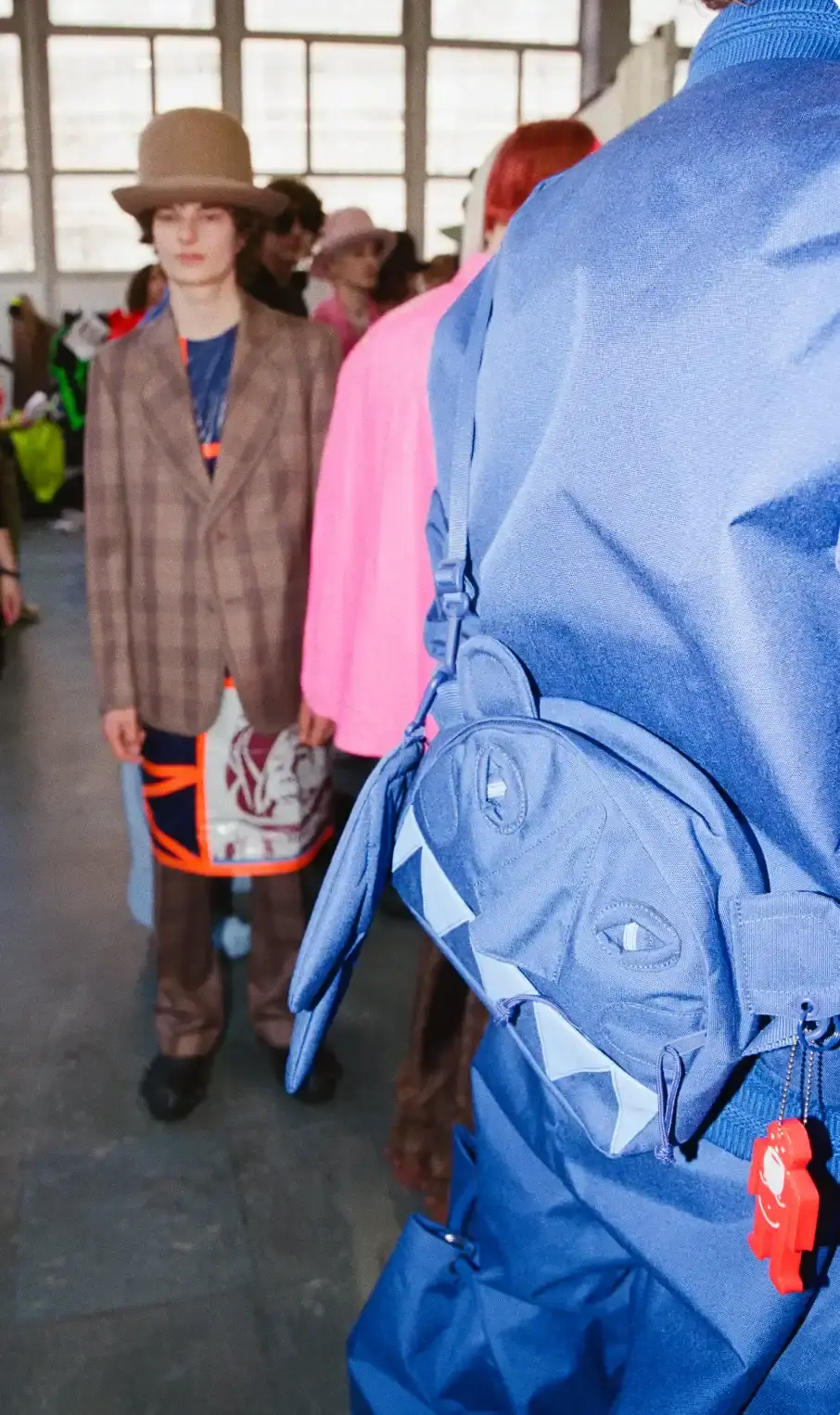 EASTPAK AND WALTER VAN BEIRENDONCK FALL 2026 COLLECTION image of the Fall 2026 bag collection from Eastpak and Walter Van Beirendonck including the Faux Leather, Pak'r, Carry Bag, and Mini Bag. (image 4 of 4)