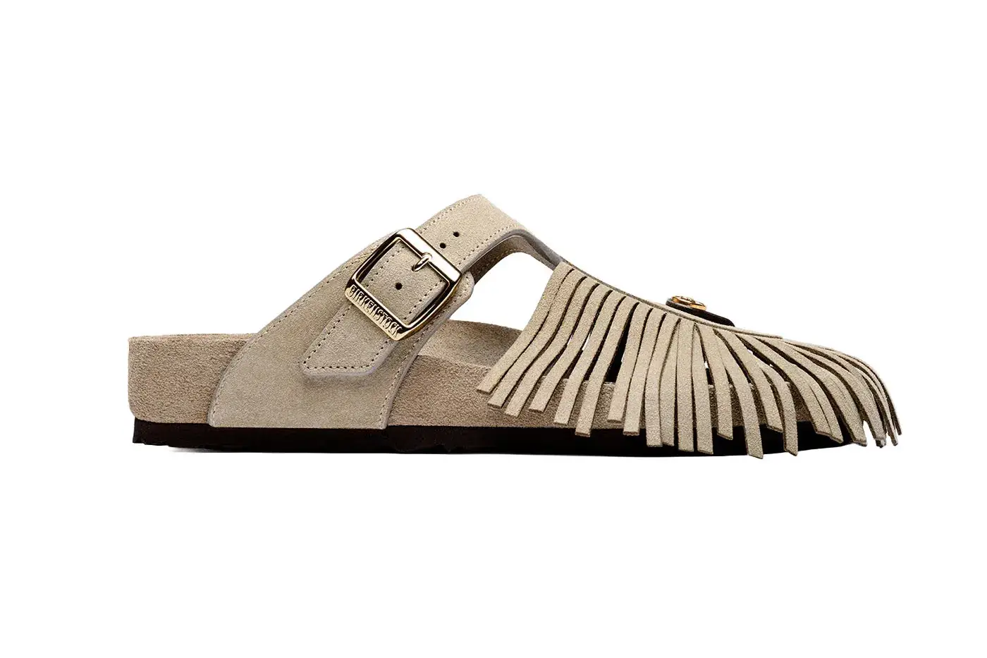 ETRO AND BIRKENSTOCK RELEASE BOSTON AND GIZEH image detailing the new footwear collaboration between Etro and Birkenstock focusing on design updates to the Boston and Gizeh models. (image 11 of 12)