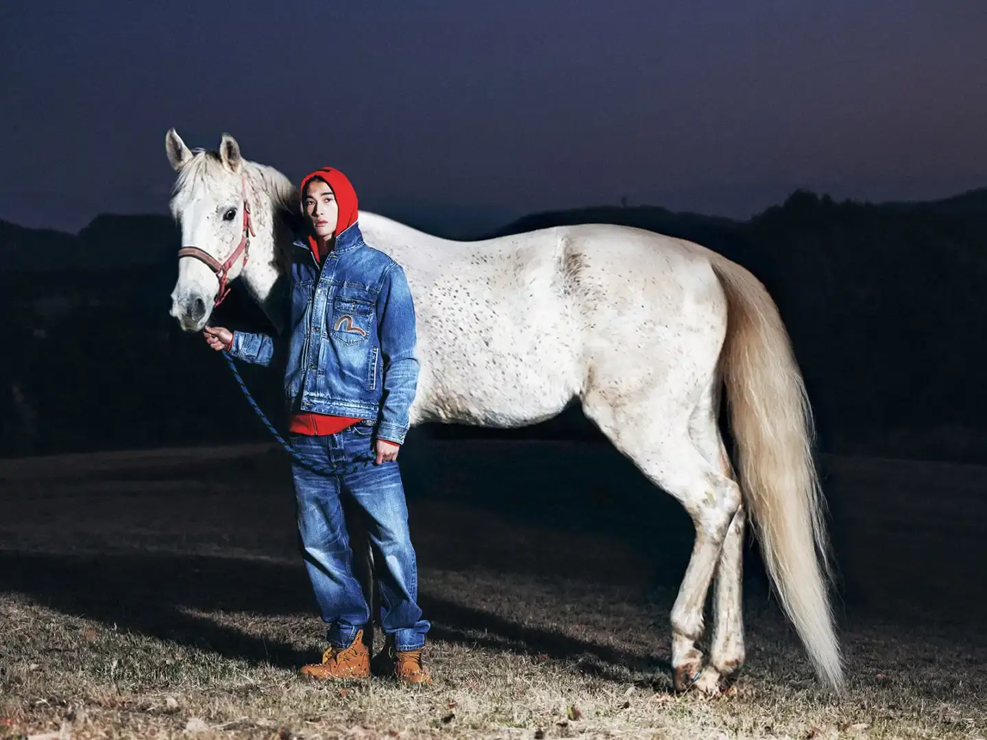 EVISU's 2026 Lunar New Year collection features detailed embroidery and traditional Japanese craftsmanship on denim pieces celebrating the Year of the Horse.