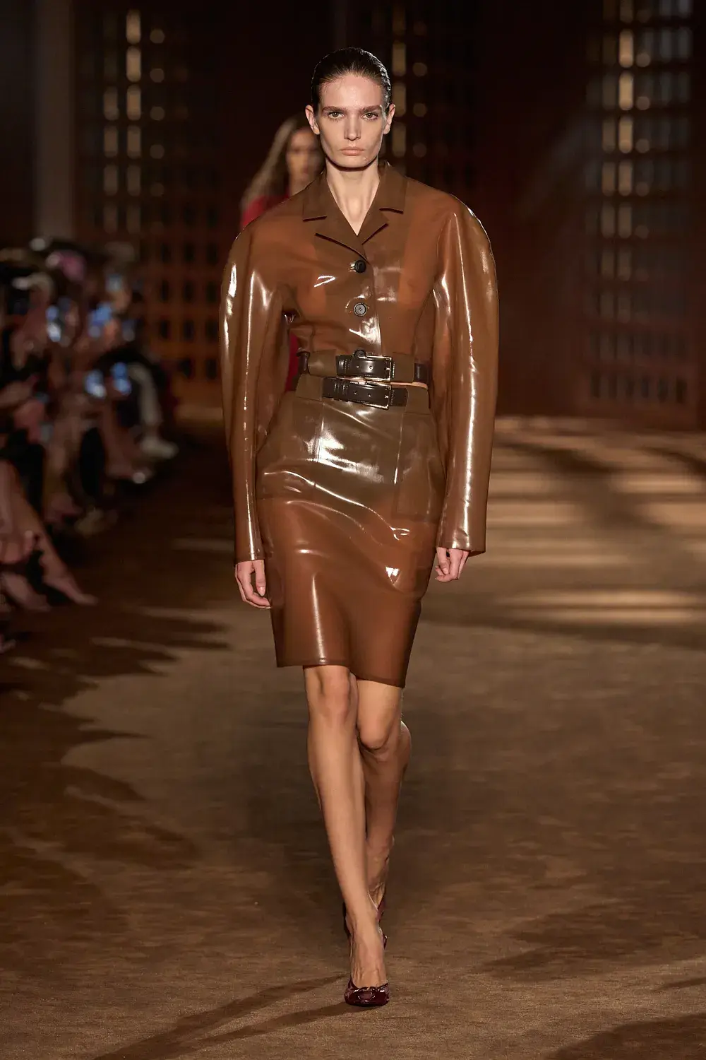 FERRAGAMO SPRING SUMMER 2027 COLLECTION image of the Ferragamo Spring Summer 2027 collection detailing the 1940s inspired clothing and footwear. (image 29 of 61)